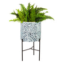 Painted Metal Planters with Stand Set of 3,8pmtl5215