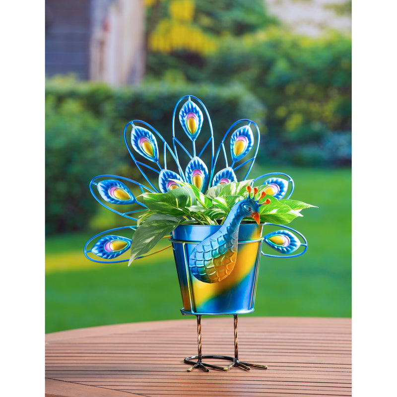 Metallic Peacock Pot Holder,8pmtl5245