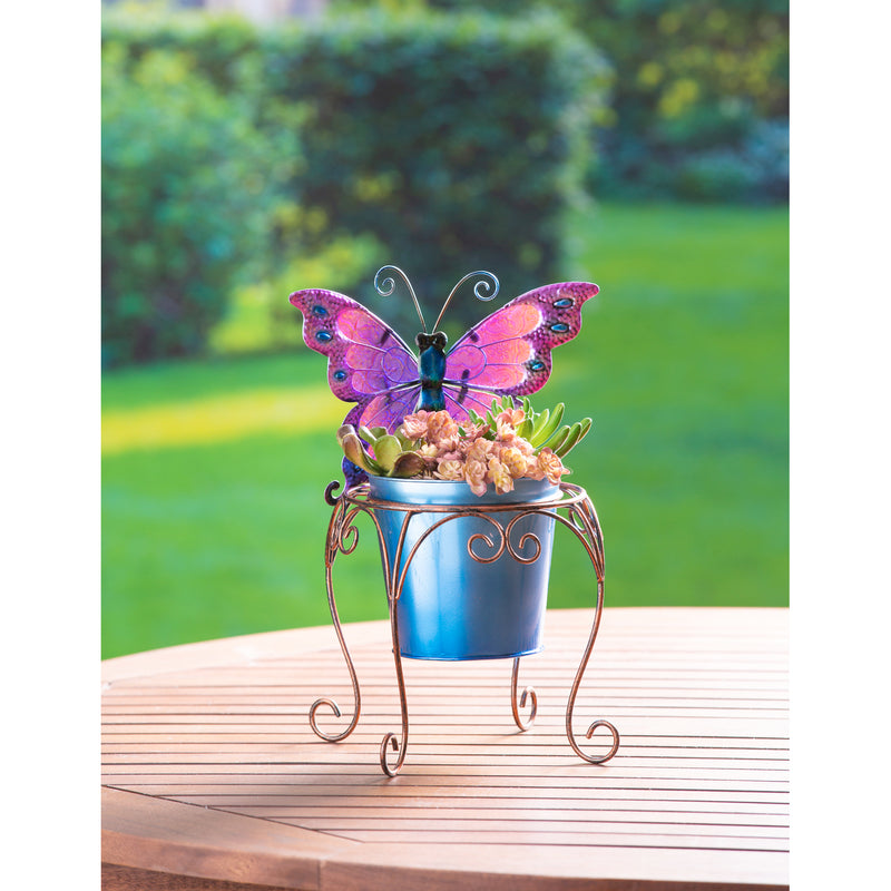 Metal Butterfly Pot Holders, Blue and Purple,8pmtl5247a