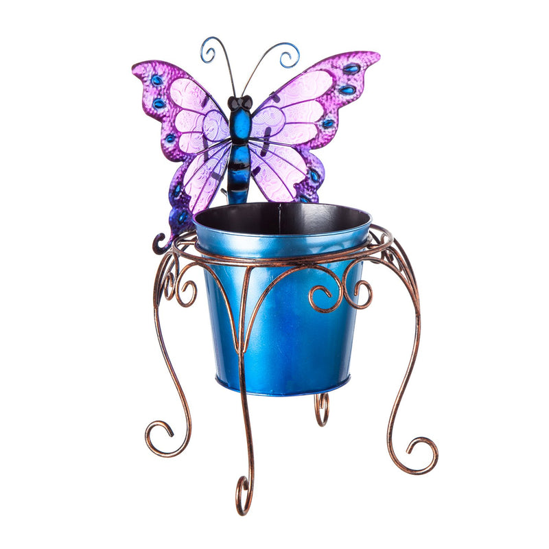 Metal Butterfly Pot Holders, Blue and Purple,8pmtl5247a