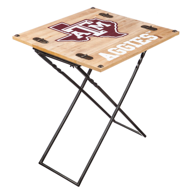 Folding Armchair Table, Texas A&M,8ssw969