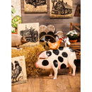Large Handcrafted Pig with Chickens Statue,8su007