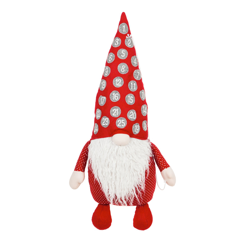 31" Fabric Gnome Décor with Advent Calendar Hat,8taf013