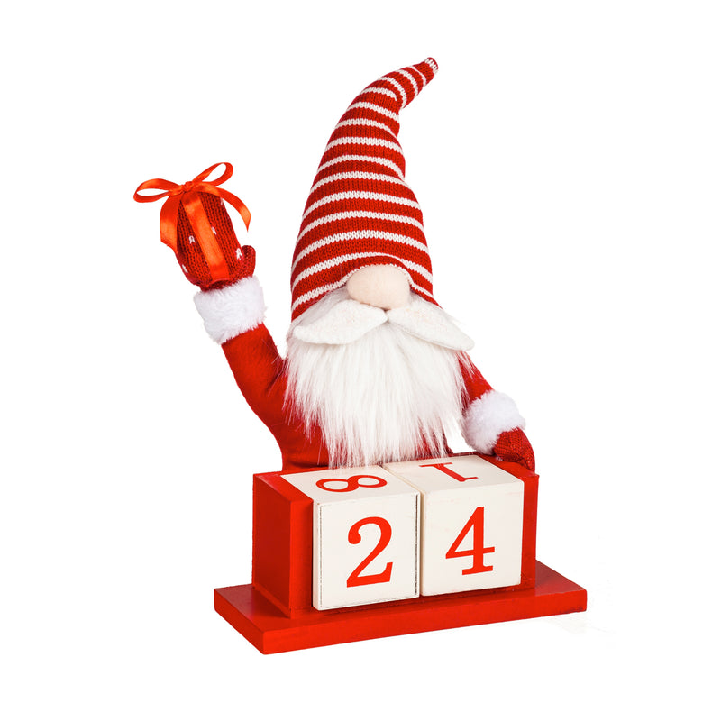 Polyester and Wood Gnome Christmas Countdown Table Decor,8taf042