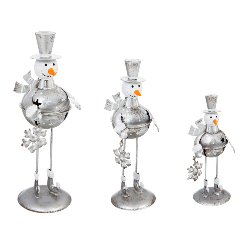 Metal Standing Snowman Table Decor, Set of 3,8tam306