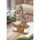 16" Wood Carved Tree Ornament Display,8taw261