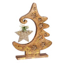 16" Wood Carved Tree Ornament Display,8taw261