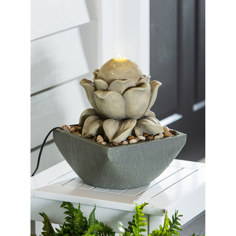 Outdoor Statement Lotus Flower Fountain,8taw364