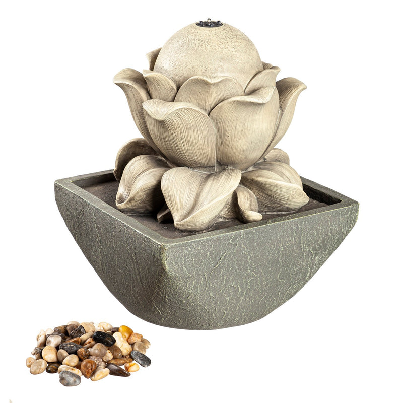 Outdoor Statement Lotus Flower Fountain,8taw364