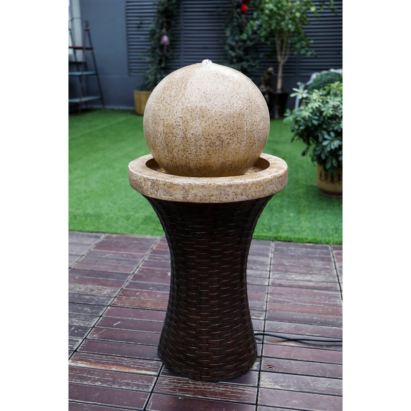 Outdoor Statement Fountain with Standing Base,8taw366