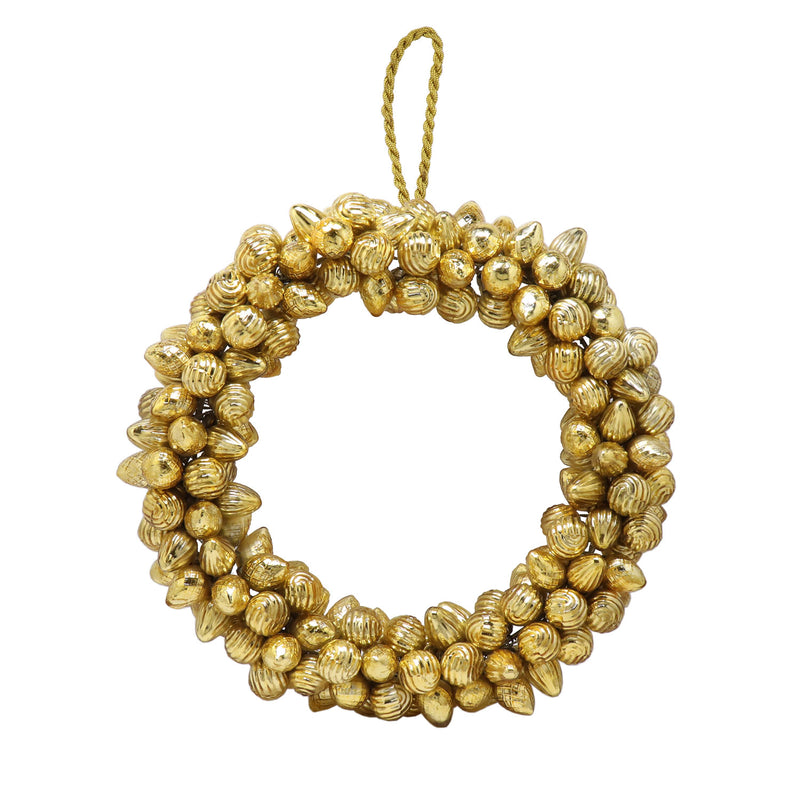 Large 16'' One-sided Gold Ornament Wreath