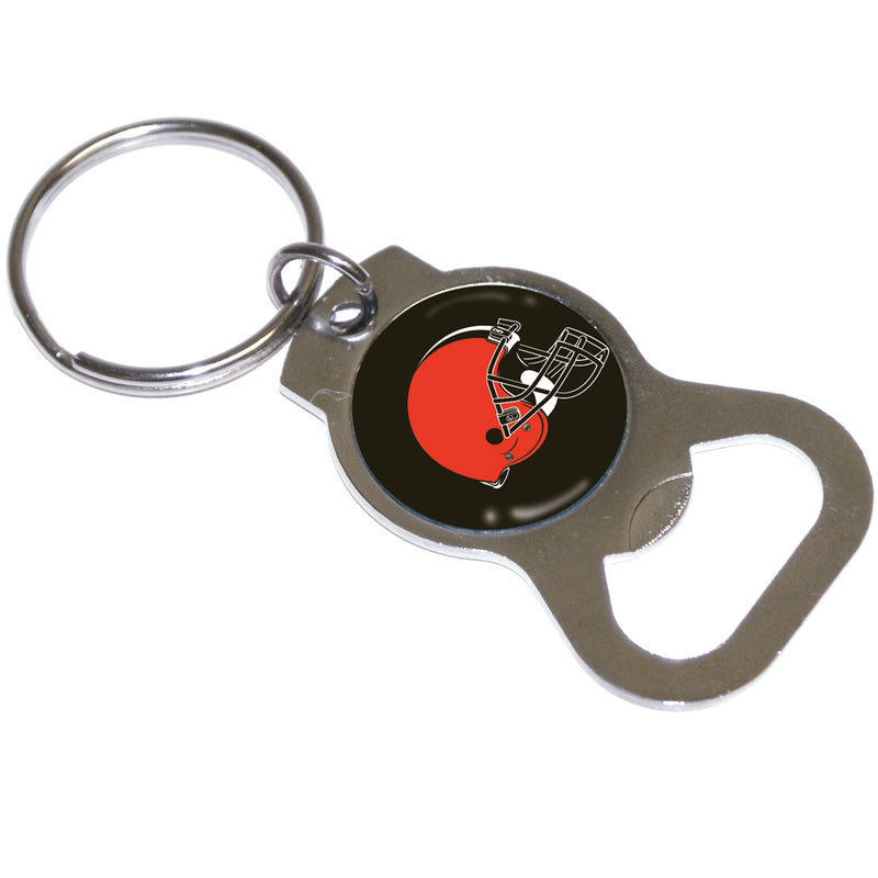 Team Sports America Cleveland Browns Bottle Opener Key Ring Silver