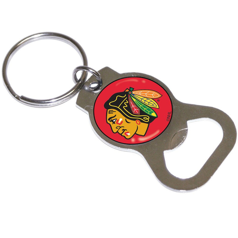 Chicago Blackhawks Official NHL 3.75 inch x 1.5 inch Bottle Opener Key Chain Keychain by Evergreen