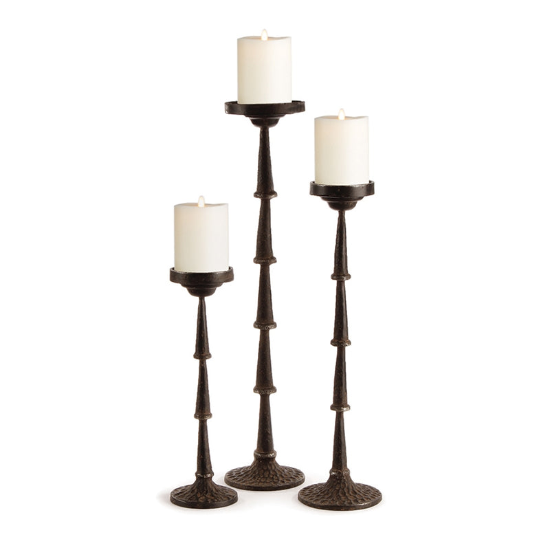 Napa Home Garden, RUSTIC IRON CANDLE STANDS ,SET OF 3,dv212