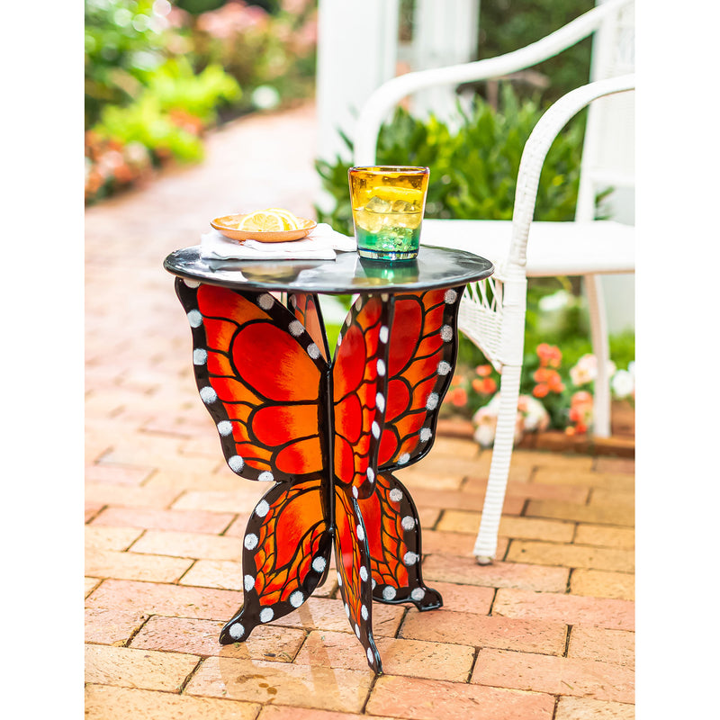 Evergreen Deck & Patio Decor,BUTTERFLY SIDE TABLE,15x15x18 Inches