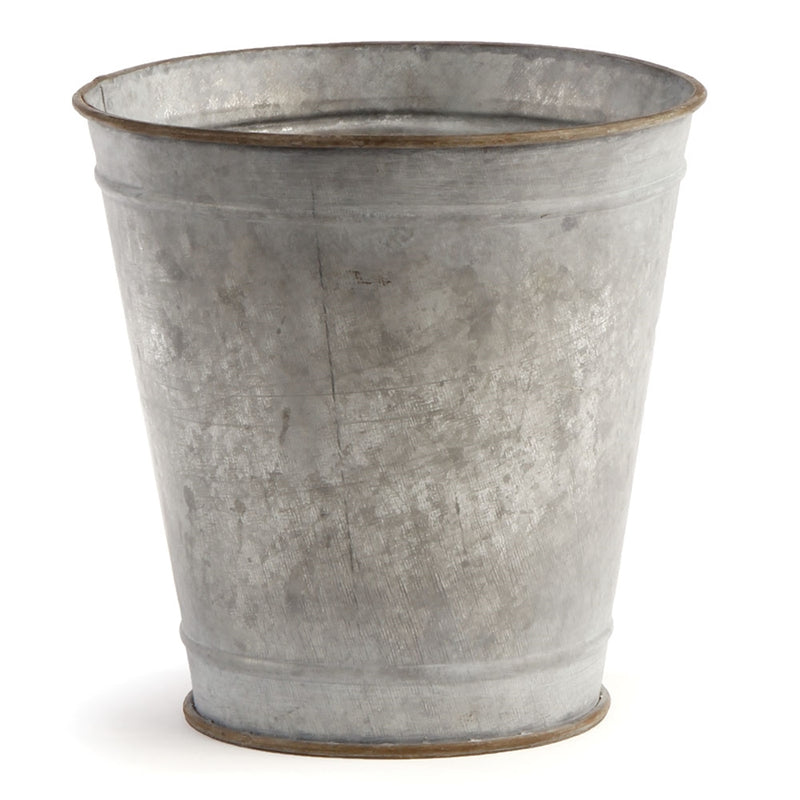 6.75" PARIS FLOWER POT ANTIQUE GALVANIZED