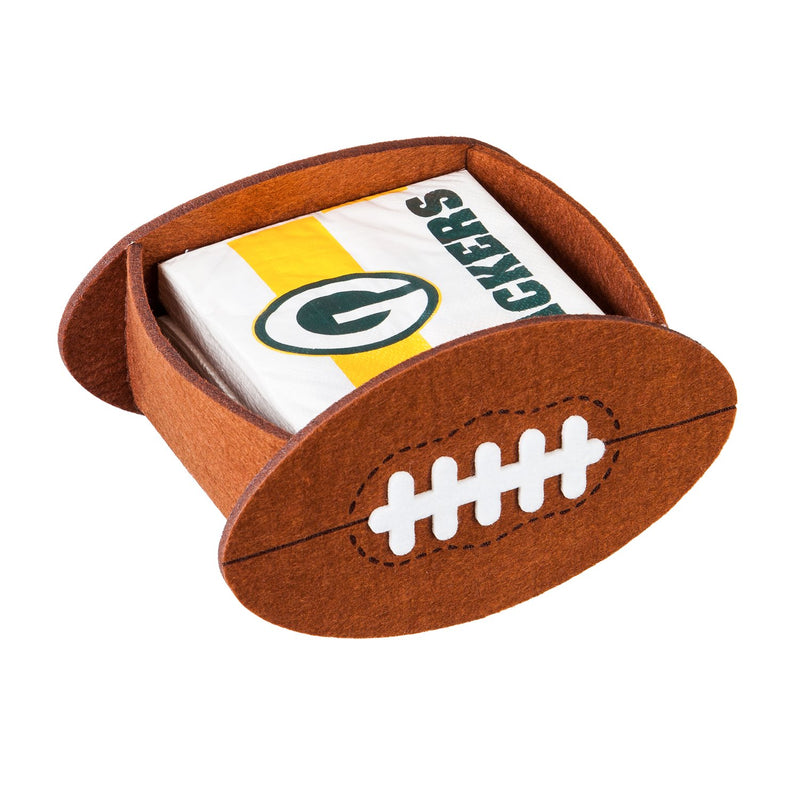 Evergreen Enterprises Green Bay Packers, Napkin Felt Gift Set, 5.5'' x 5.5 '' x 4.1'' inches