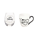 Ceramic Cup and Stemless Wine Gift Set, Before Patients & After Patients,p2716006