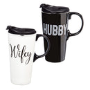 Cermaic Travel Cups Giftset, Hubby and Wifey,p2875003