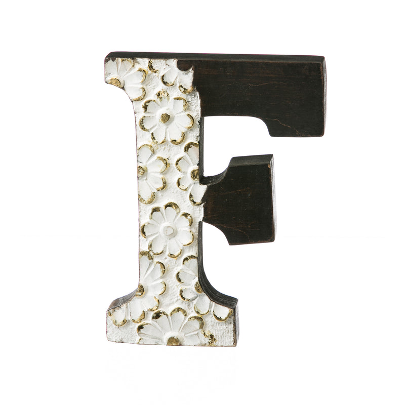 Evergreen Letters Wall Decor, F, 6'' x 1.5'' x 8'' inches