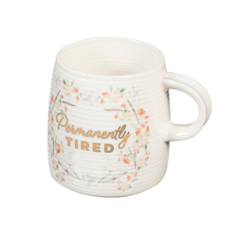 Ceramic Cup and Sock Gift set, 12 OZ, Permanently Tired,p2978010