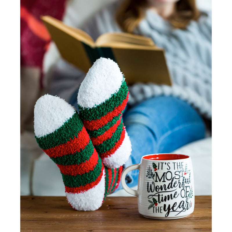 Ceramic Cup and Sock Gift set, 12 OZ, It's the Most Wonderful Time of the Year,p2978013