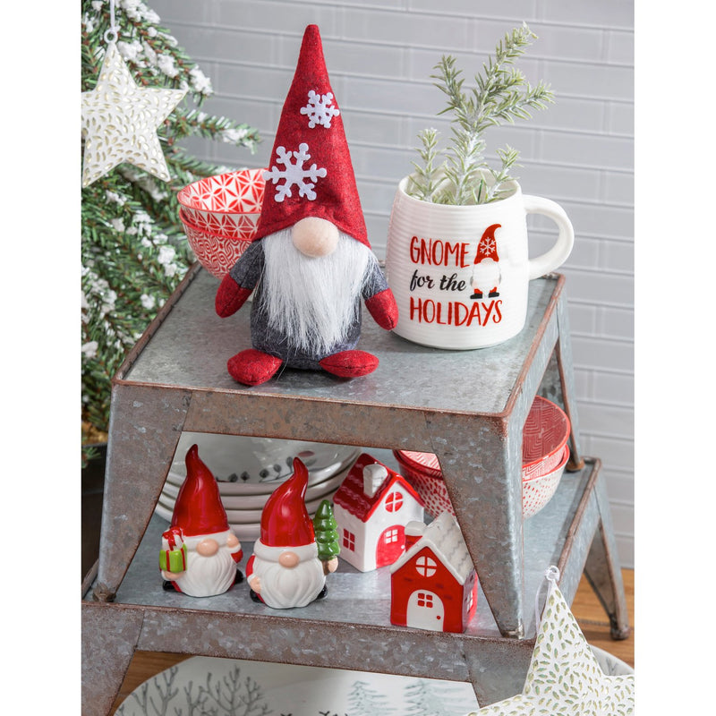 12 OZ Ceramic Cup with 5" Plush Holiday Gnome