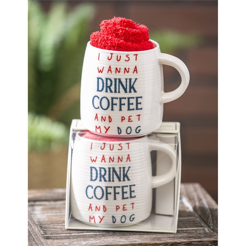 Ceramic Cup and Sock Gift set, 12 OZ, Pet Pride, 2 Asst,p29787484