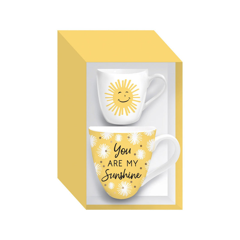 Evergreen Mommy and Me Ceramic Cup Gift set, 17 OZ, You are my sunshine, 5.63'' x 4.09'' x 4.41'' inches