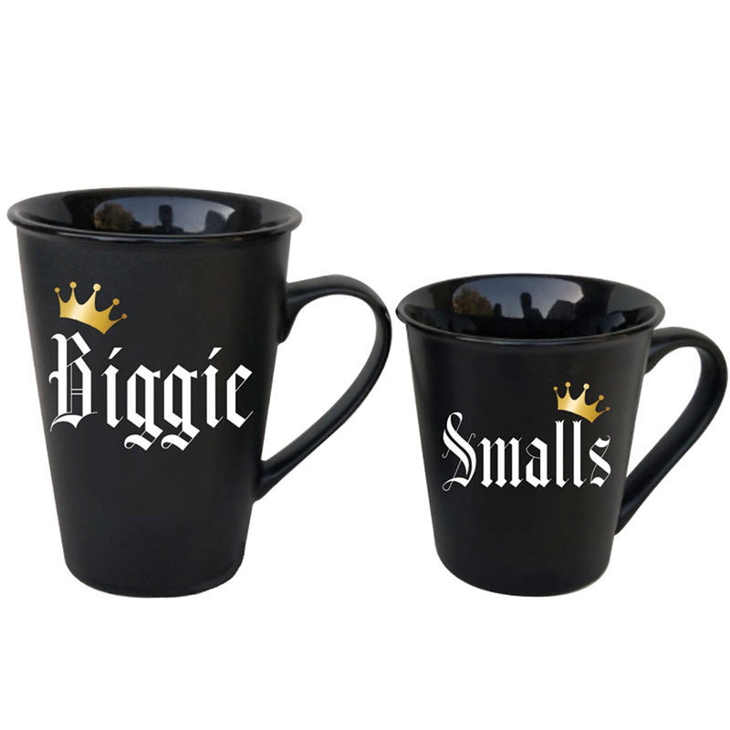 Mommy and Me Ceramic Cup Gift Set, 16 OZ and 8 OZ, Biggie/Smalls, 5.75"x4.25"x4.75"inches