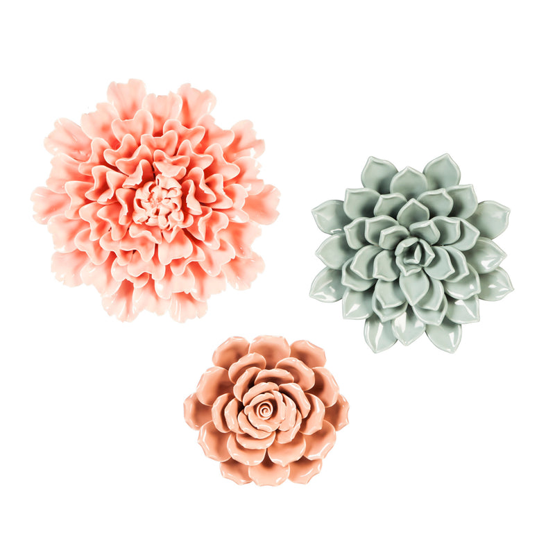 Ceramic Flower Prorgam, Good Vibes, 10"x3.9"x10"inches