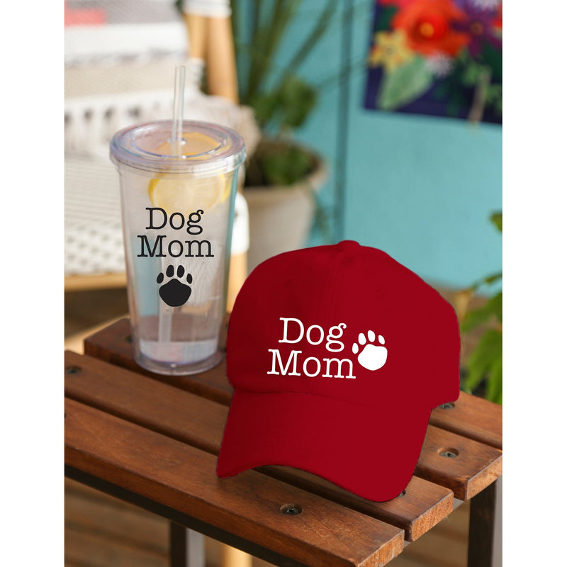 Evergreen XL Insulated 18 OZ Acrylic Tumbler with Straw and Cap, Dog Mom, 4'' x 4'' x 7'' inches