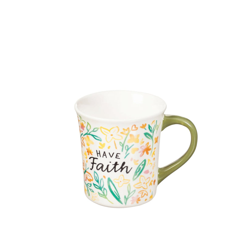 Coffee Cup and Floral Gift Set, 8 OZ, Have Faith,p3758004