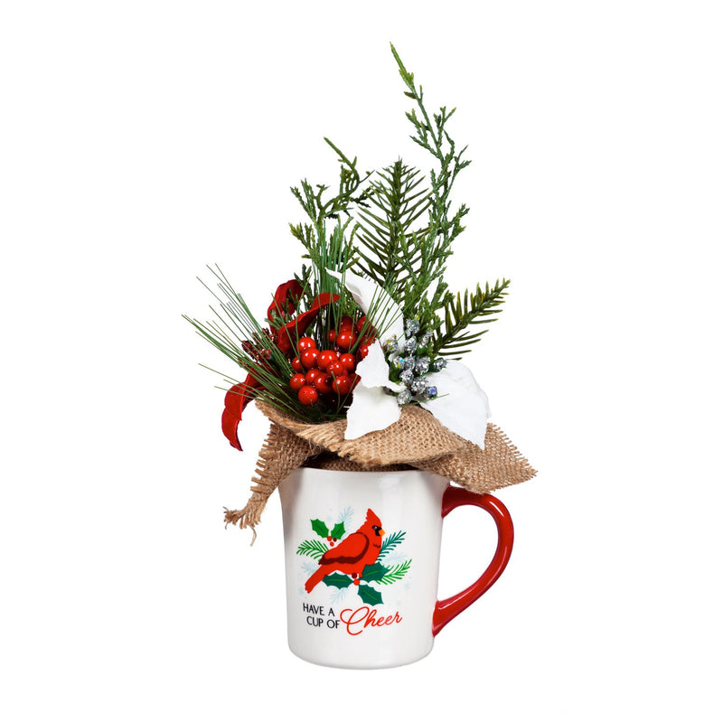 8 OZ Coffee Cup and Artificial Gift Set, Have a Cup of Cheer,p3758010