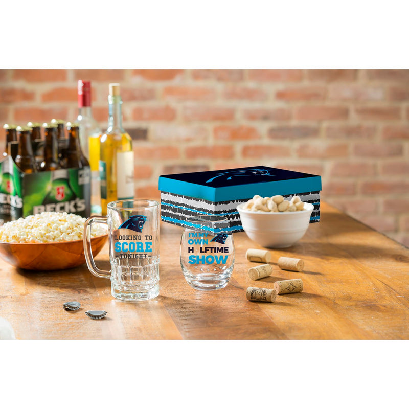 Carolina Panthers, Stemless 17OZ Wine & Beer 16 OZ  Gift Set,p3843804