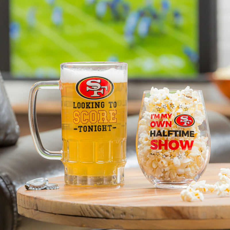 San Francisco 49ers, Stemless 17OZ Wine & Beer 16 OZ  Gift Set,p3843826