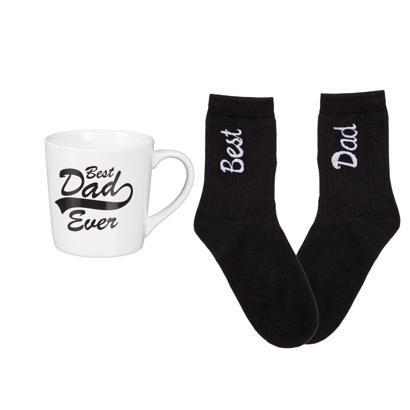 Ceramic 10 OZ Coffee Cup and Sock Gift Set, Best Dad,p3847001