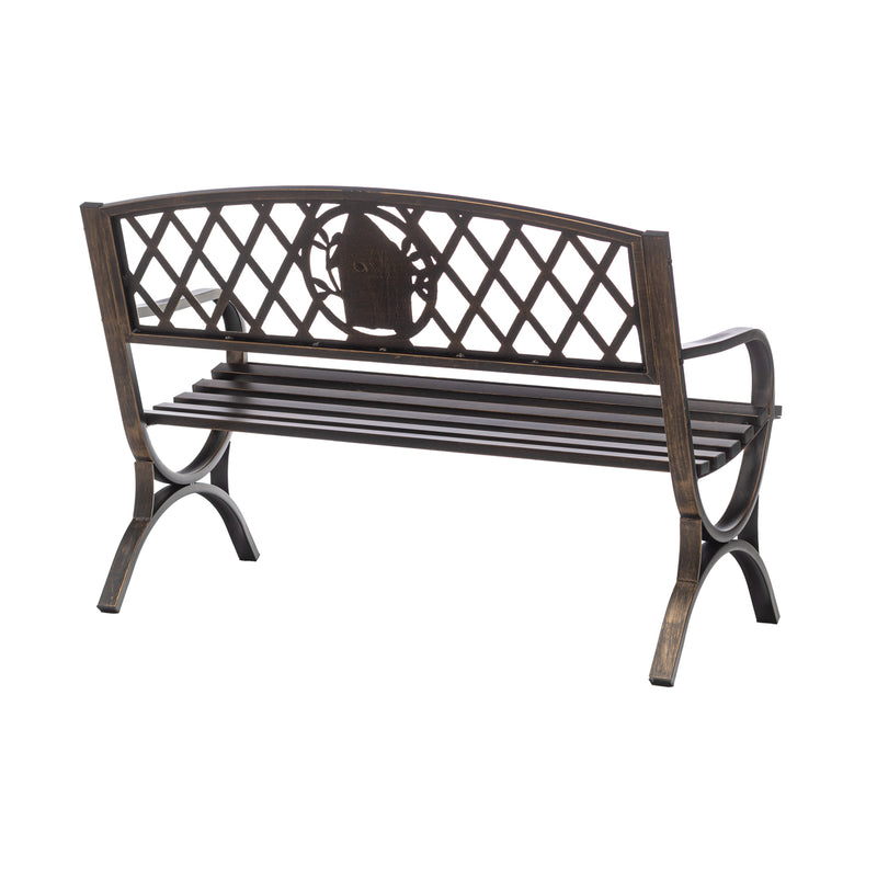 Garden Metal Bench, Bird House,pha243
