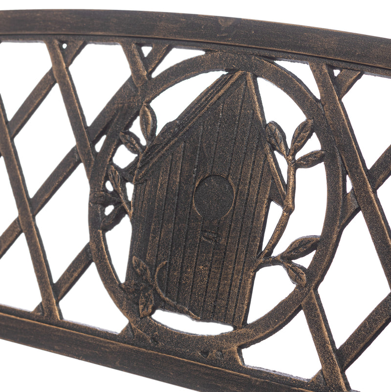 Garden Metal Bench, Bird House,pha243