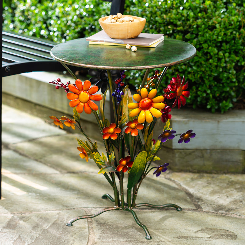 Handmade Metal Daisies Side Table,pha284