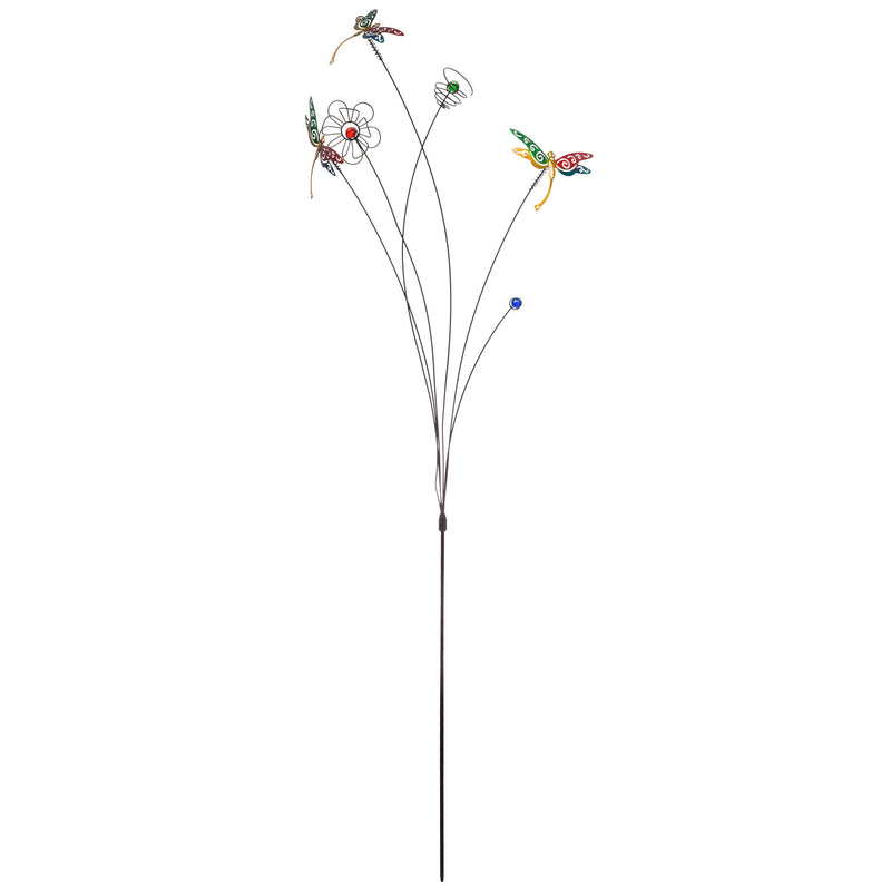 Evergreen SPRINGY STAKES, Dragonfly, 3.5''x 26'' x 48'' inches