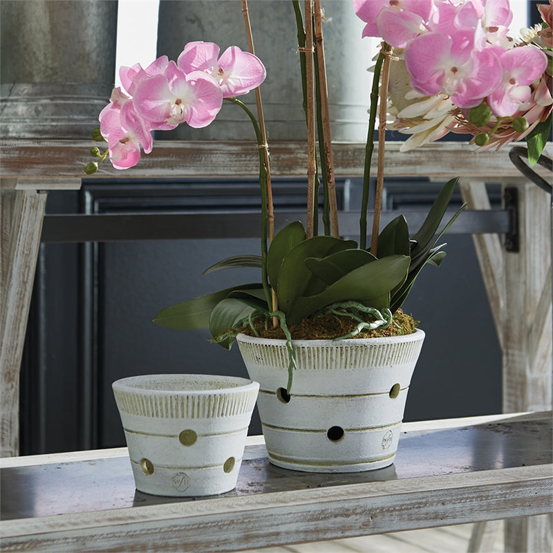 Napa Home Garden, WH FARHAM ORCHID POTS #2/#4 ,SET OF 2 WW,wh136ww