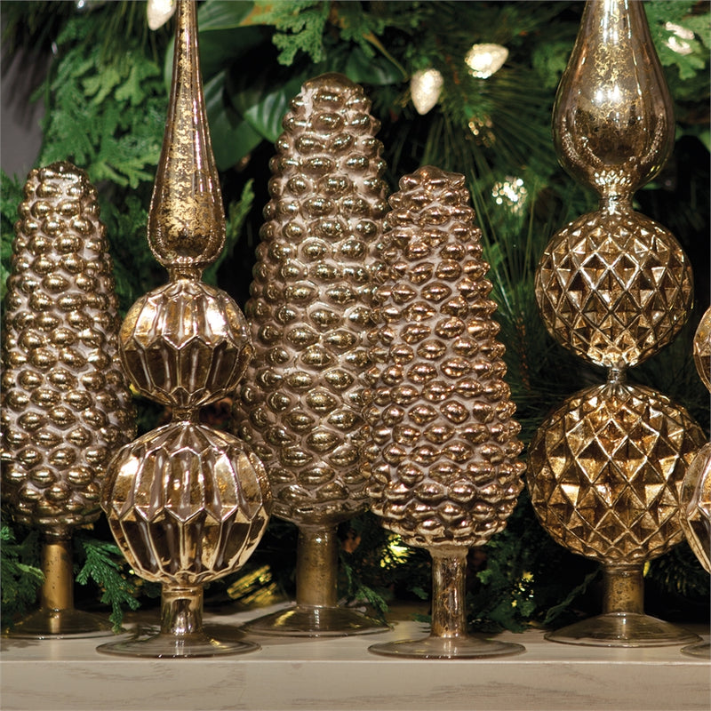 Napa Home Garden, PINE CONE GLASS FINIAL 13"H,z1216ap