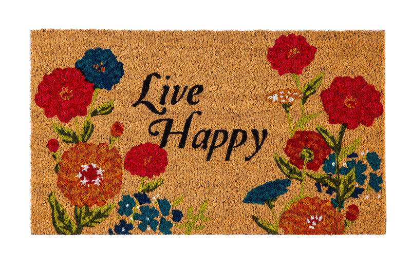 Coir mat, Live Happy,z2rm654