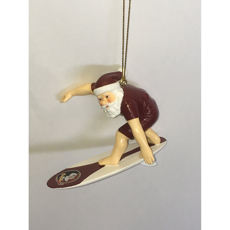 Resin Surfin Santa Ornament, Florida State University,z3ot918ss