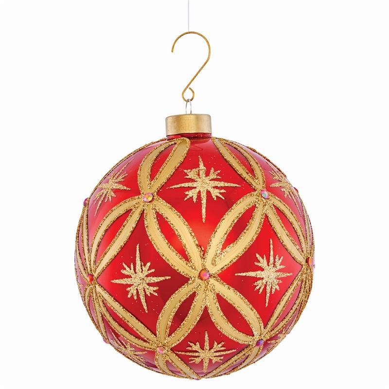Glass Byzantine Star 4.75" Ornament