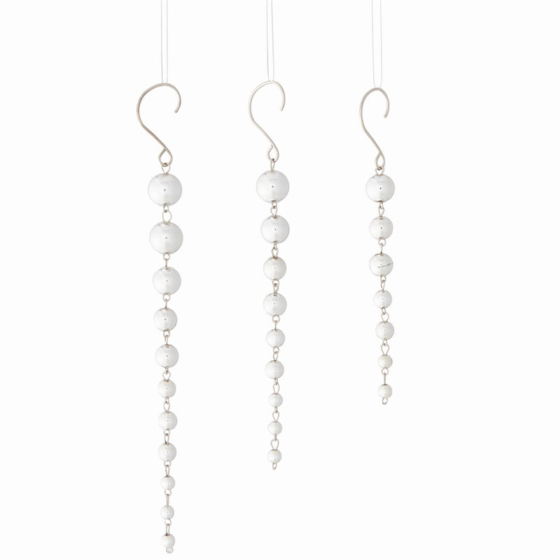 Bead Icicle Ornament , Set of 3