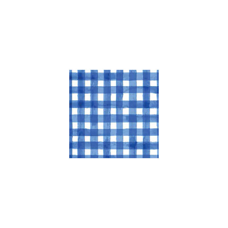 40ct, 3ply Cocktail Napkin, Blue Gingham,z4nc7307