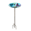 Glass Stake Birdbath,  Bountiful Butterfly,zkr2gb749ec