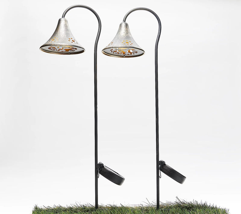 Set of 2 Solar lantern with stake, Hummingbird,zq2sp6904